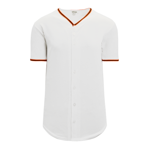 Athletic Knit Full Button Baseball Jersey with Braided Trim (BA5500)